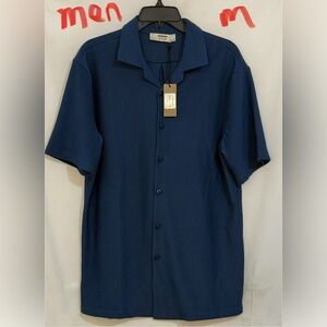 Men's Classic Blue Button Down Shirt